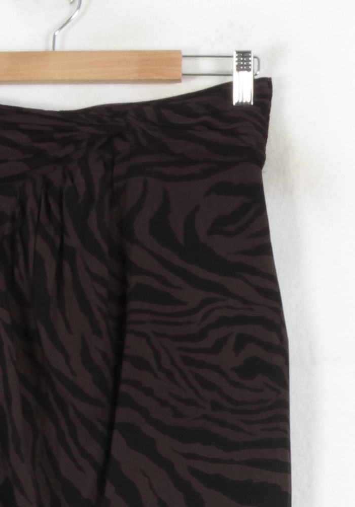Jupe Drapée Marron et Noir - Taille L/40 de la marque ba&sh | PARAD81614 - Vendu par Paradigme - Image 3