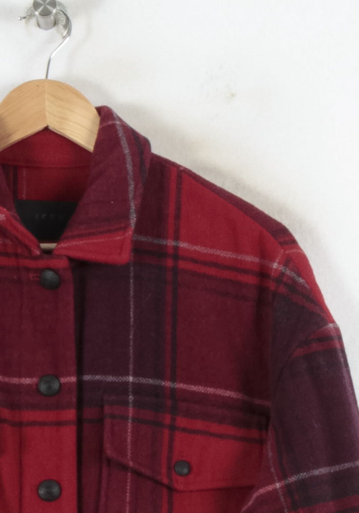 Veste à Carreaux Rouge et Bordeaux - Taille M/38 de la marque IKKS | PARAD81617 - Vendu par Paradigme - Image 3