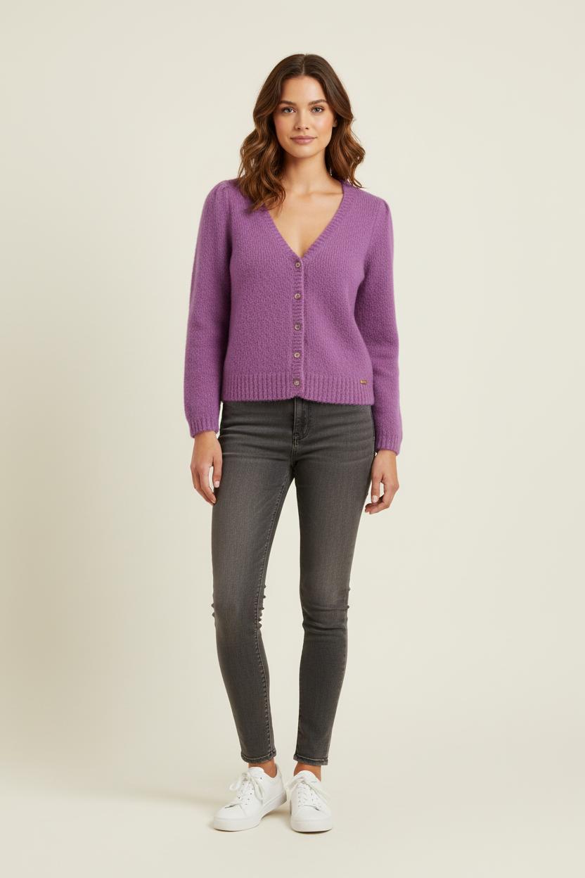 Cardigan Violet - Taille M/38 de la marque Des petits hauts | PARAD81619 - Vendu par Paradigme - Image 1