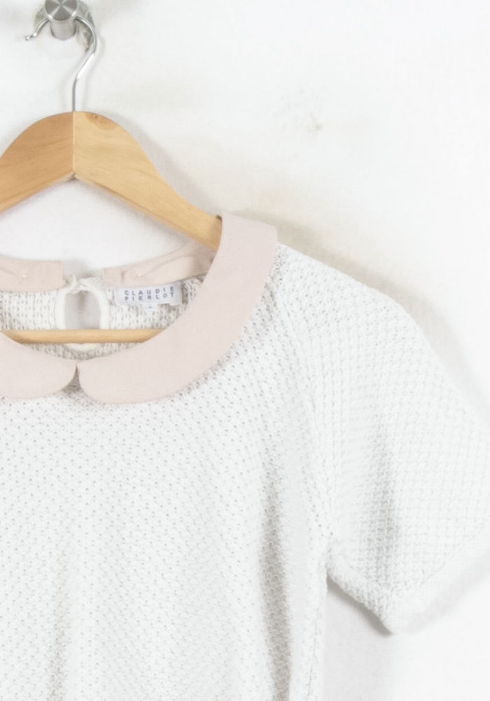 Pull Blanc et Rose - Taille M/38 de la marque Claudie Pierlot | PARAD81626 - Vendu par Paradigme - Image 3