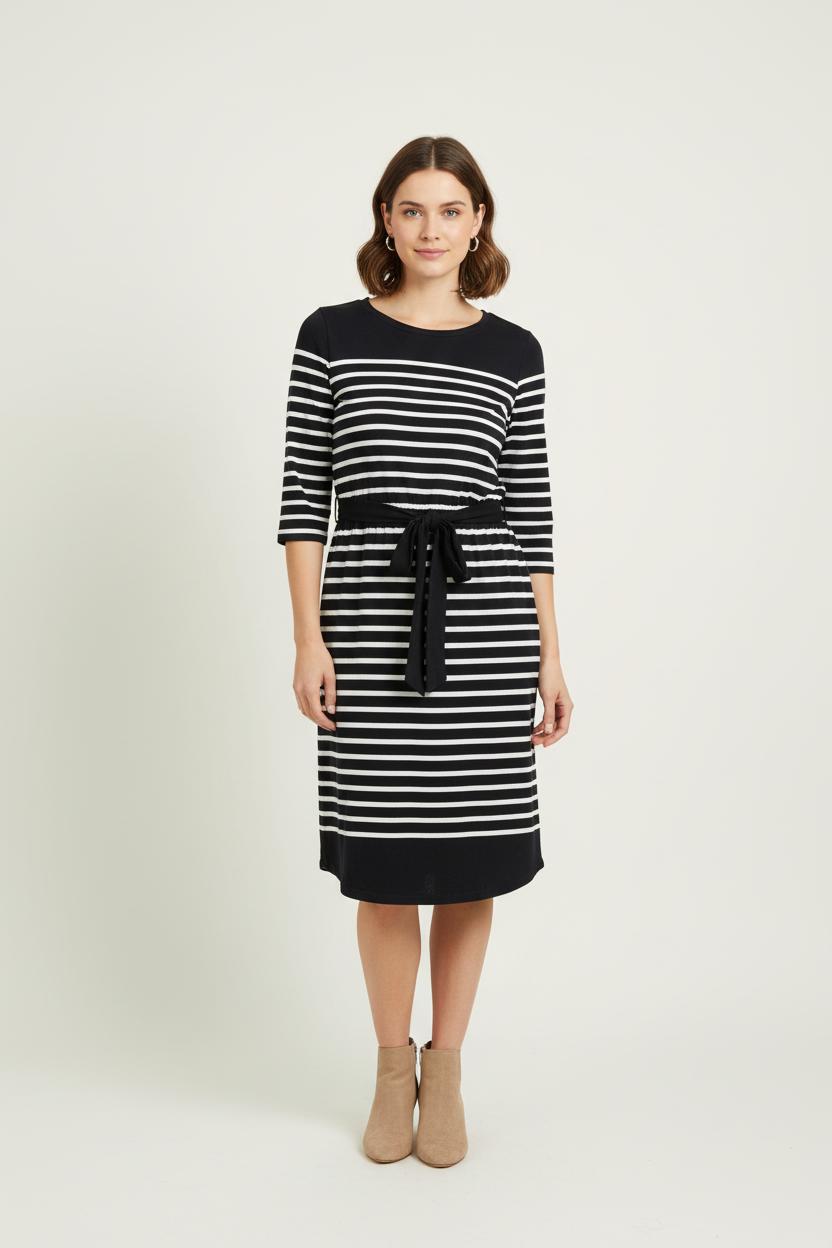 Robe Midi Bleue et Blanche - Taille L/40 de la marque Claudie Pierlot | PARAD81629 - Vendu par Paradigme - Image 1