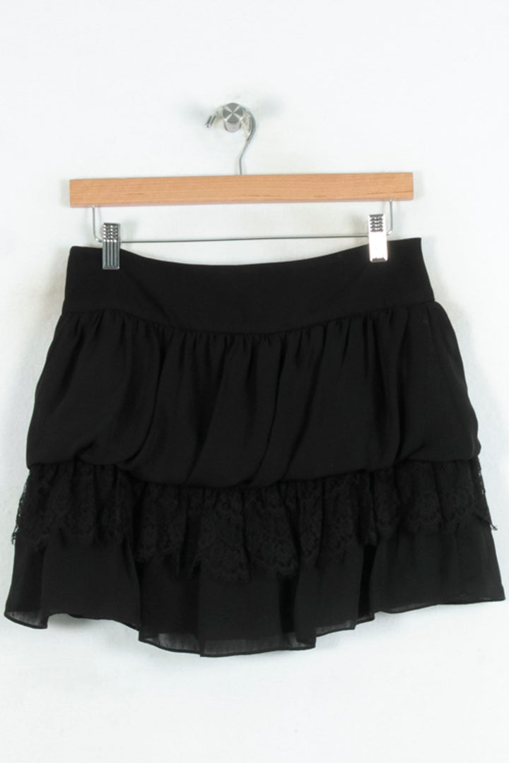 Jupe Volantée Noire - Taille S/36 de la marque Sandro | PARAD81637 - Vendu par Paradigme - Image 4