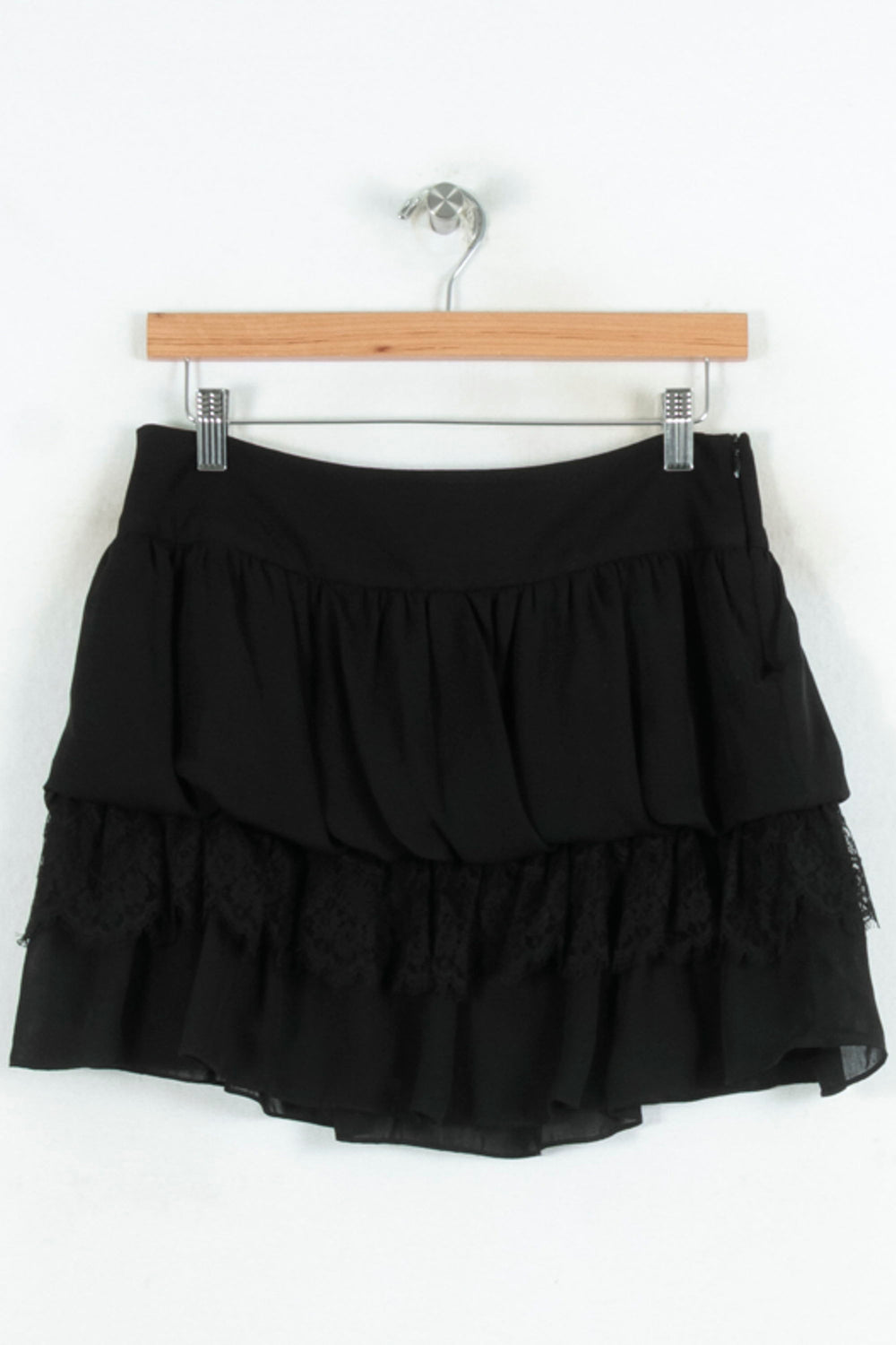Jupe Volantée Noire - Taille S/36 de la marque Sandro | PARAD81637 - Vendu par Paradigme - Image 2
