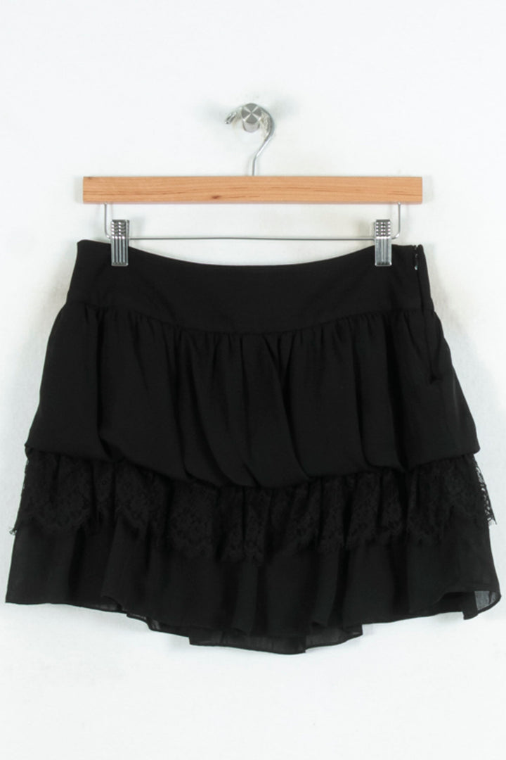 Jupe Volantée Noire - Taille S/36 de la marque Sandro | PARAD81637 - Vendu par Paradigme - Image 2
