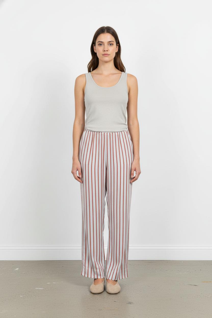 Pantalon Large Blanc et Rouge - Taille S/36 de la marque Paul & Joe | PARAD81639 - Vendu par Paradigme - Image 1