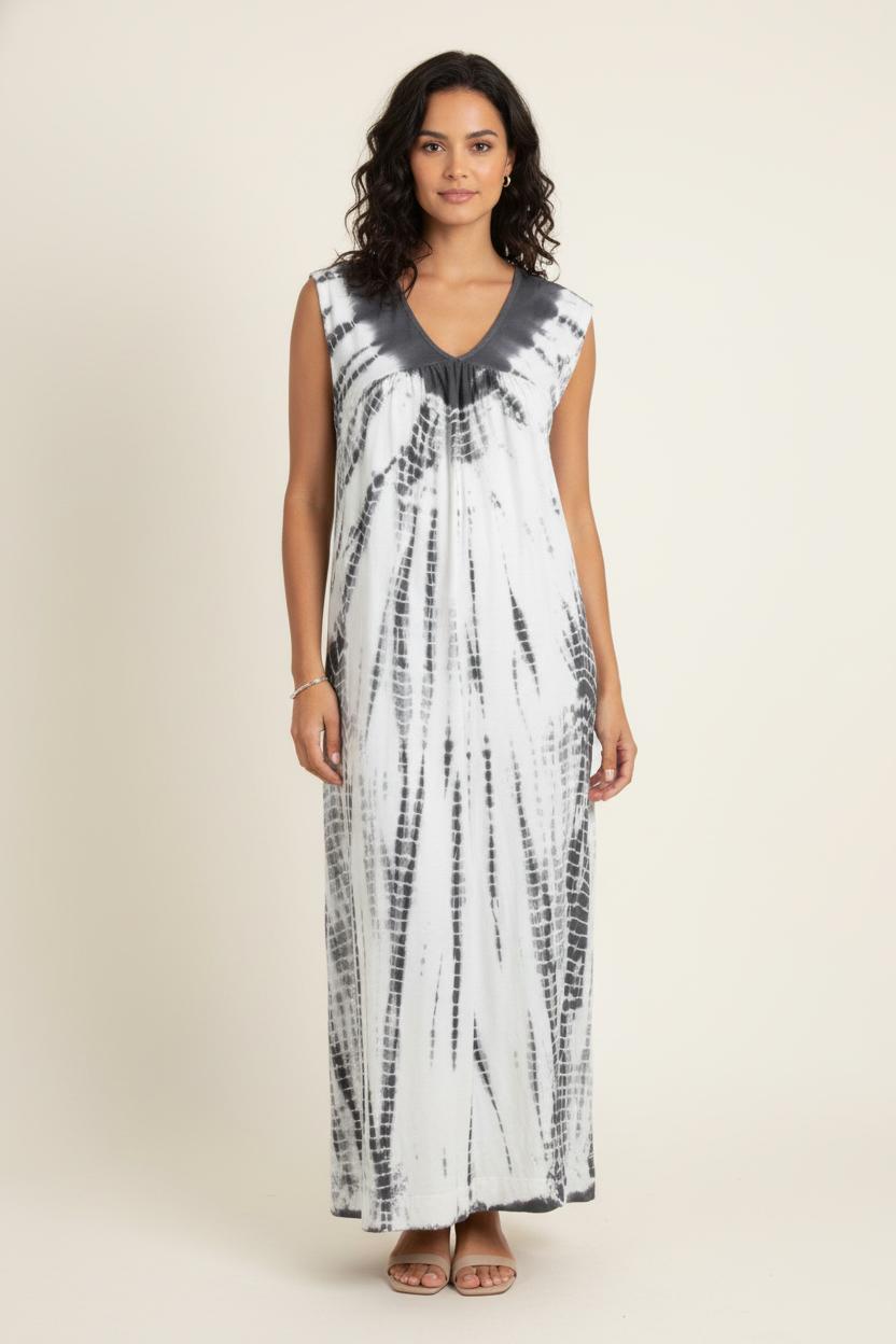 Robe Longue Blanche et Noire - Taille S/36 de la marque Léon & Harper | PARAD81643 - Vendu par Paradigme - Image 1