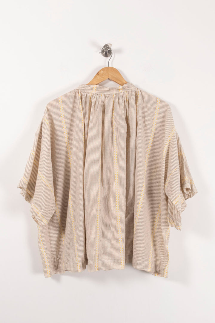 Blouse Beige et Jaune - Taille M/38 de la marque Vanessa Bruno | PARAD81644 - Vendu par Paradigme - Image 4