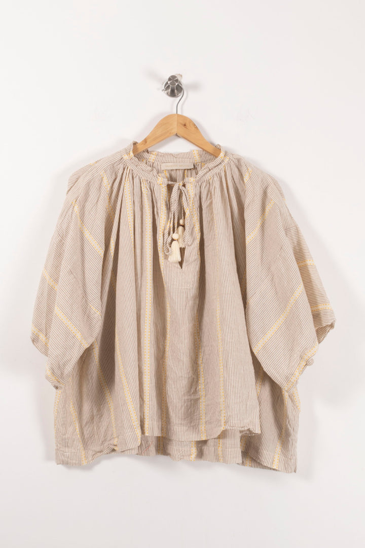 Blouse Beige et Jaune - Taille M/38 de la marque Vanessa Bruno | PARAD81644 - Vendu par Paradigme - Image 2