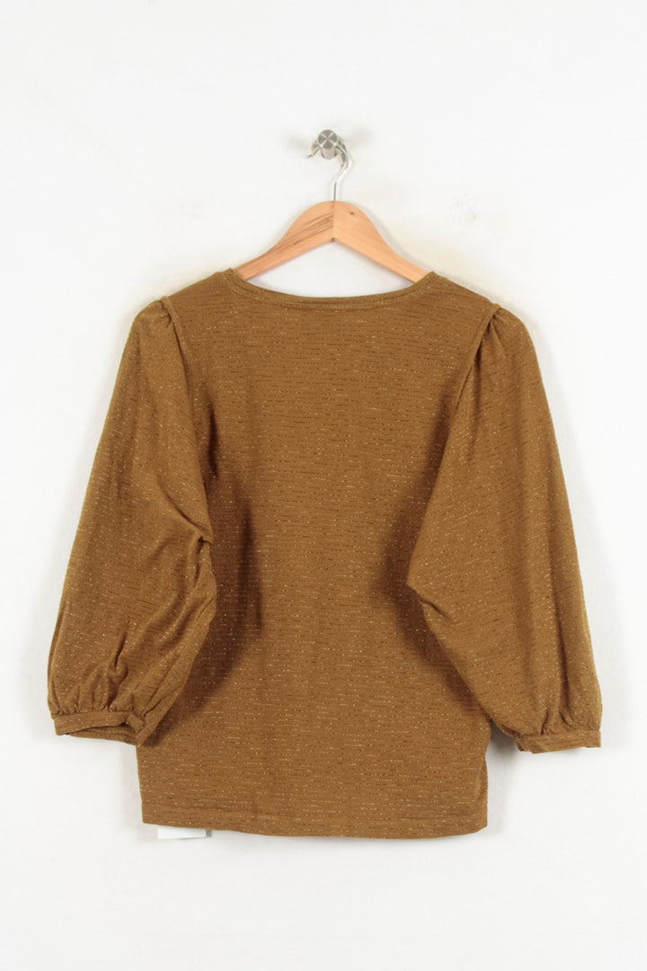 Blouse Marron - Taille M/38 de la marque Des petits hauts | PARAD81652 - Vendu par Paradigme - Image 4