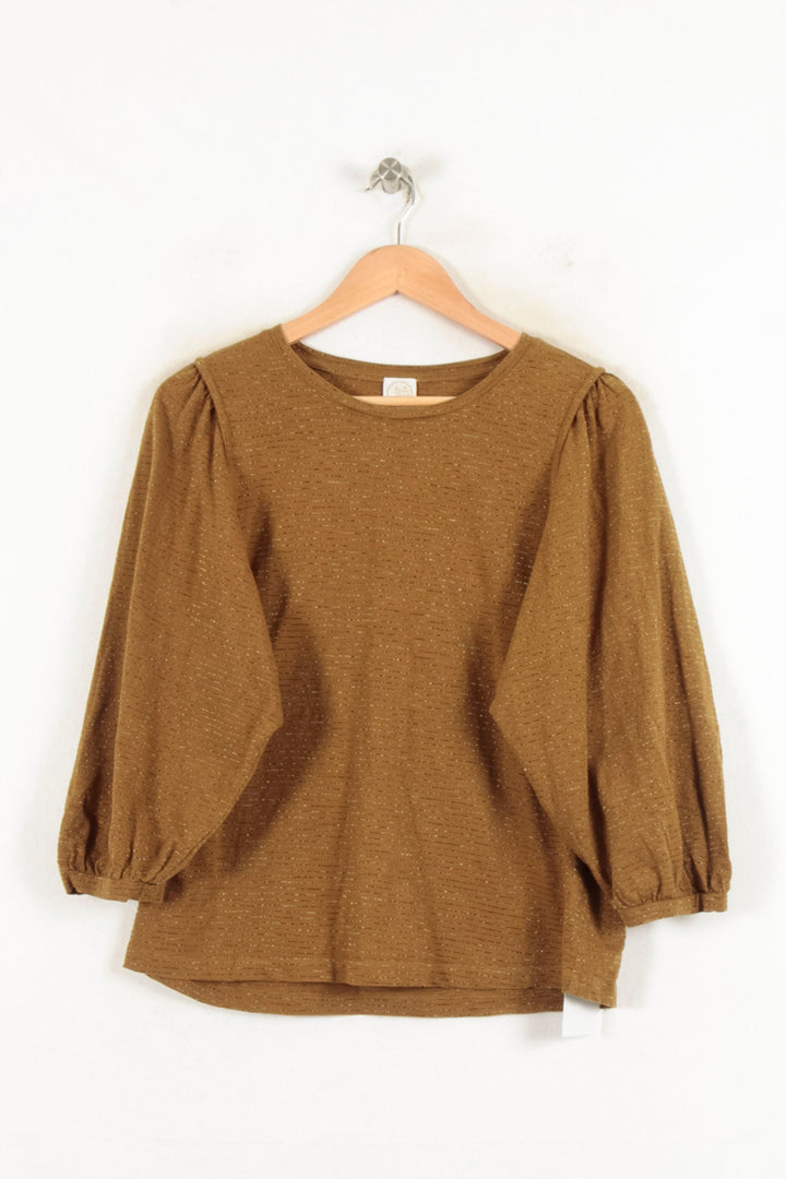 Blouse Marron - Taille M/38 de la marque Des petits hauts | PARAD81652 - Vendu par Paradigme - Image 2