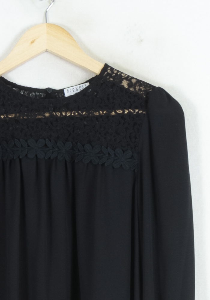 Blouse Noire - Taille S/36 de la marque Claudie Pierlot | PARAD81664 - Vendu par Paradigme - Image 3