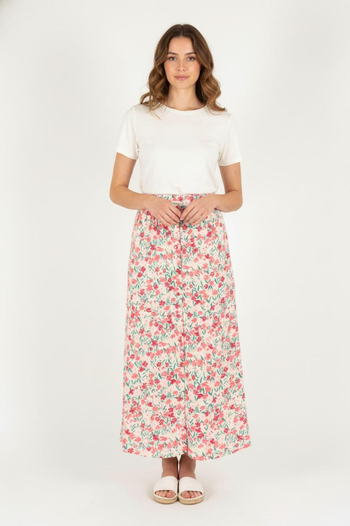 Jupe Longue Rose et Verte - Taille XS/34 de la marque Des petits hauts | PARAD81665 - Vendu par Paradigme - Image 1