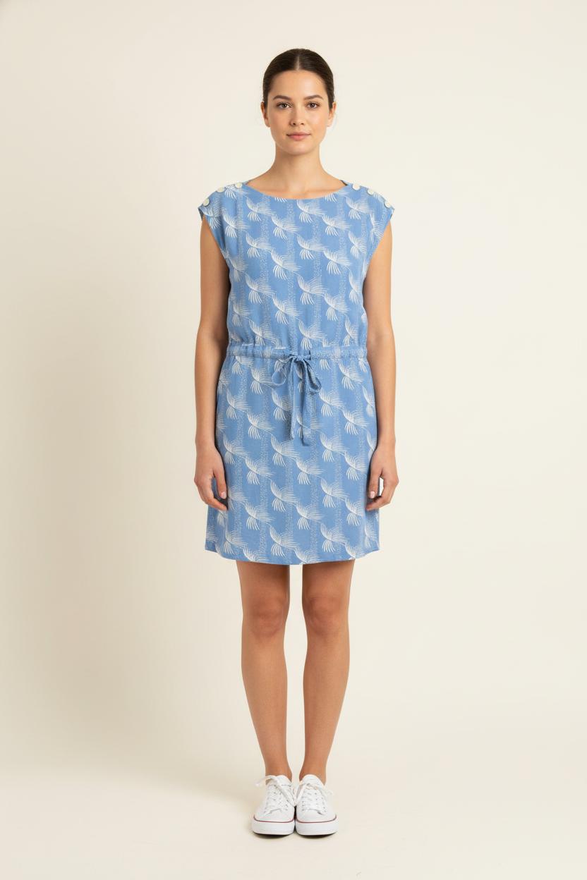 Robe Droite Bleu et Blanche - Taille XS/34 de la marque Des petits hauts | PARAD81669 - Vendu par Paradigme - Image 1