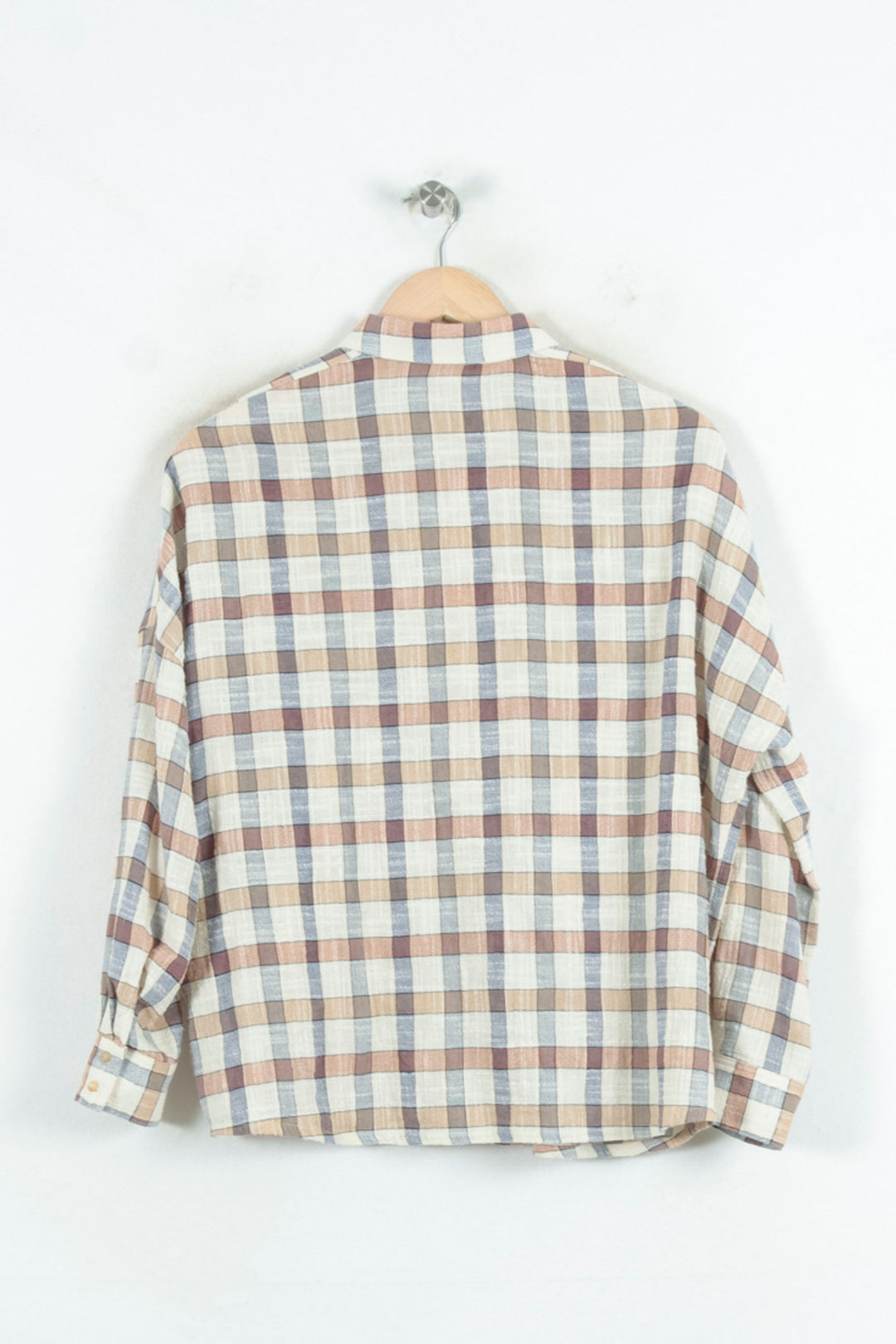 Chemise À Carreaux Beige Bleu et Marron - Taille XS/34 de la marque Sessùn | PARAD81672 - Vendu par Paradigme - Image 4