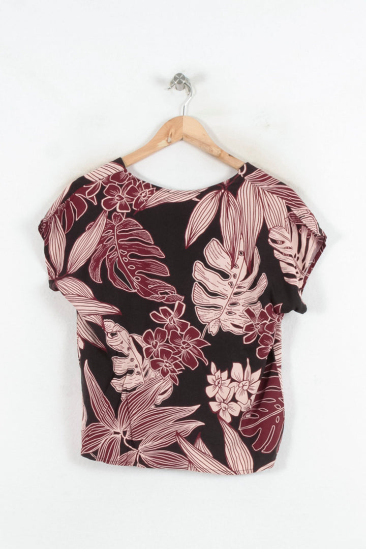 Blouse Noire et Bordeaux - Taille S/36 de la marque La Fée Maraboutée | PARAD81693 - Vendu par Paradigme - Image 4