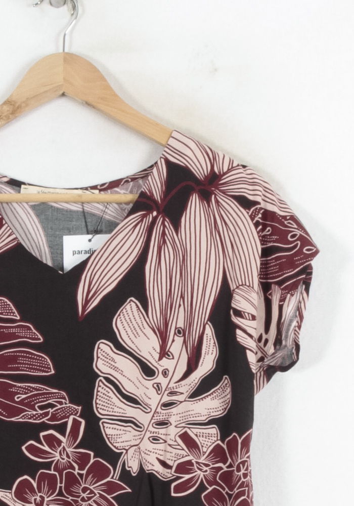 Blouse Noire et Bordeaux - Taille S/36 de la marque La Fée Maraboutée | PARAD81693 - Vendu par Paradigme - Image 3