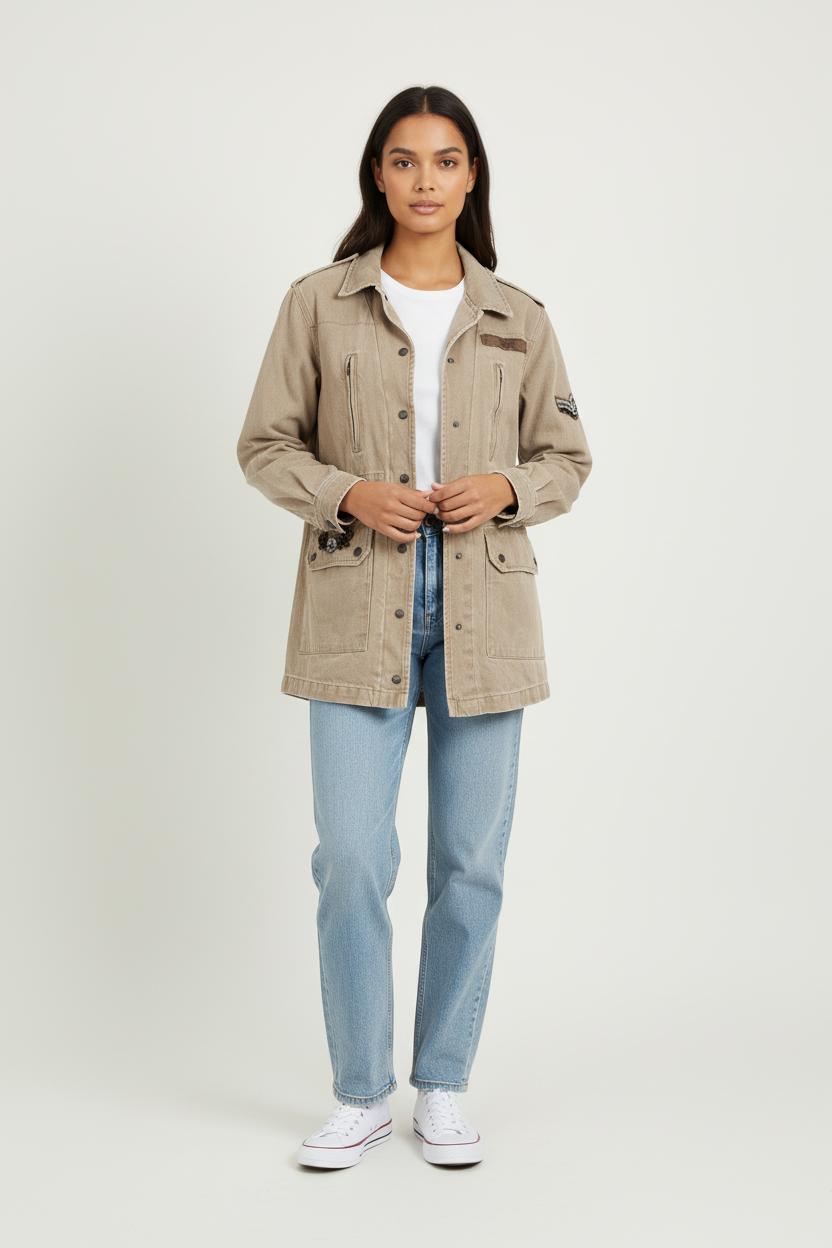 Veste Saharienne Beige - Taille M/38 de la marque IKKS | PARAD81702 - Vendu par Paradigme - Image 1