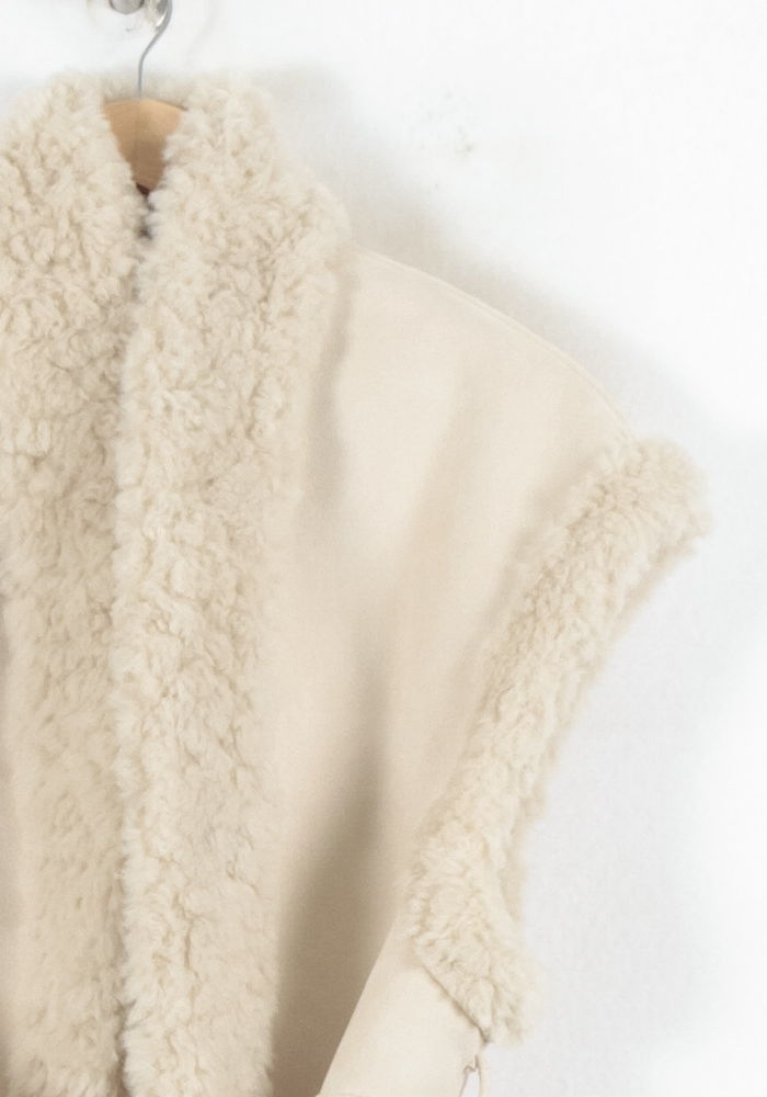 Gilet Sans Manches Beige - Taille L/40 de la marque IKKS | PARAD81703 - Vendu par Paradigme - Image 3