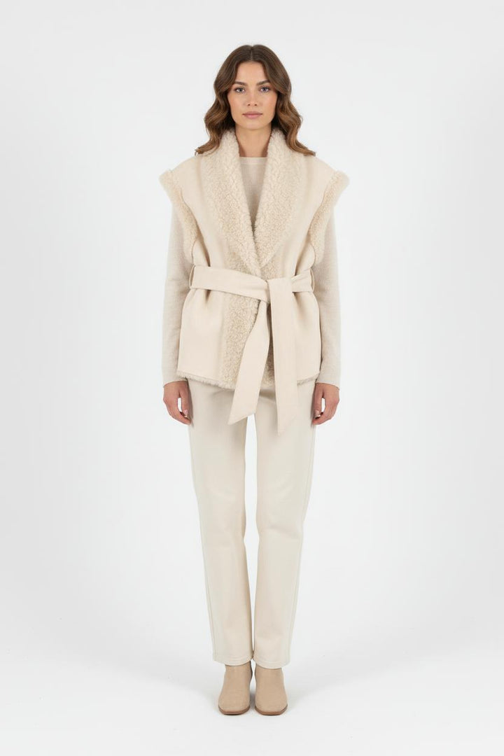 Gilet Sans Manches Beige - Taille L/40 de la marque IKKS | PARAD81703 - Vendu par Paradigme - Image 1