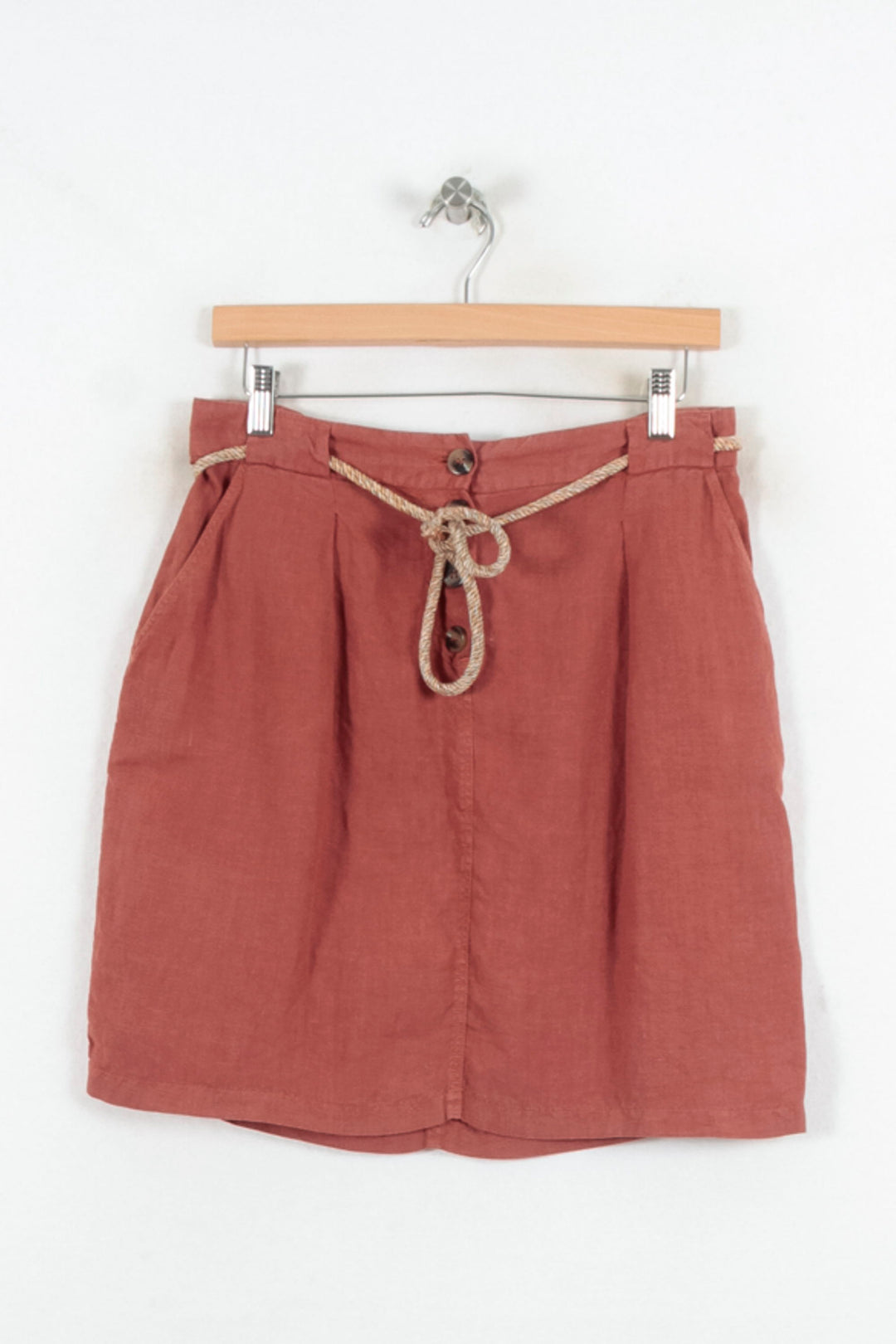 Jupe Boutonnée Rouge - Taille M/38 de la marque One Step | PARAD81724 - Vendu par Paradigme - Image 2