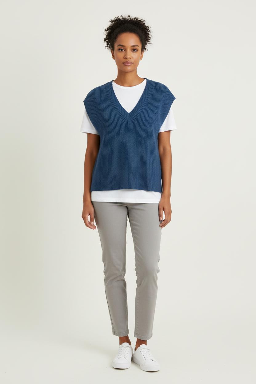 Débardeur Tricoté Bleu - Taille XS/34 de la marque Caroll | PARAD81735 - Vendu par Paradigme - Image 1