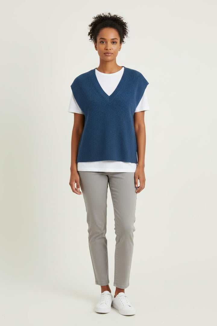 Débardeur Tricoté Bleu - Taille XS/34 de la marque Caroll | PARAD81735 - Vendu par Paradigme - Image 1