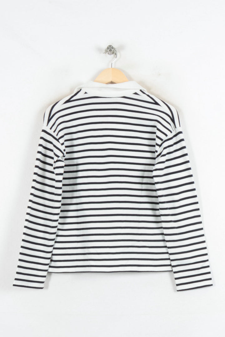 Marinière Blanc et Noir - Taille S/36 de la marque Caroll | PARAD81742 - Vendu par Paradigme - Image 4