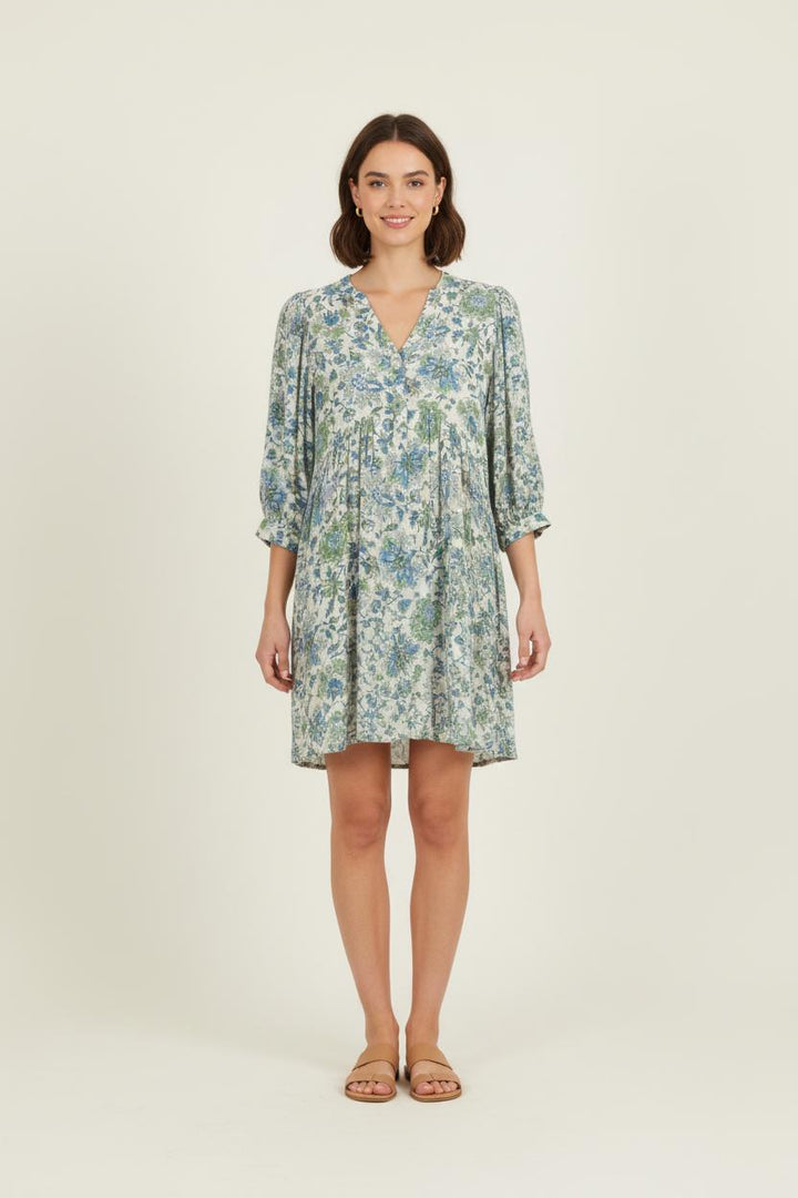 Robe Courte Bleu et Vert - Taille XS/34 de la marque Maison 123 | PARAD81745 - Vendu par Paradigme - Image 1