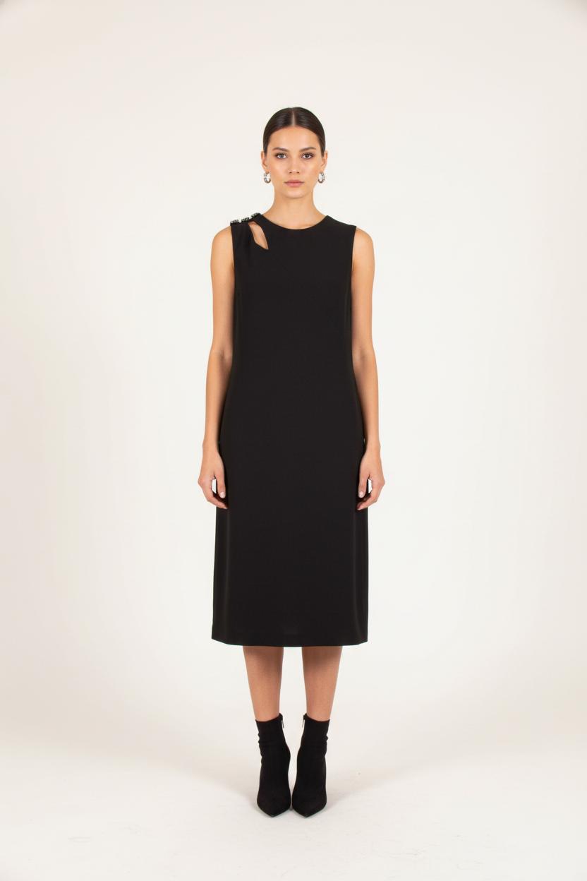 Robe Sans Manches Noire - Taille M/38 de la marque IKKS | PARAD81757 - Vendu par Paradigme - Image 1