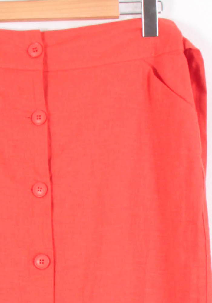 Jupe Boutonnée Orange - Taille L/40 de la marque Galeries Lafayette | PARAD81761 - Vendu par Paradigme - Image 3