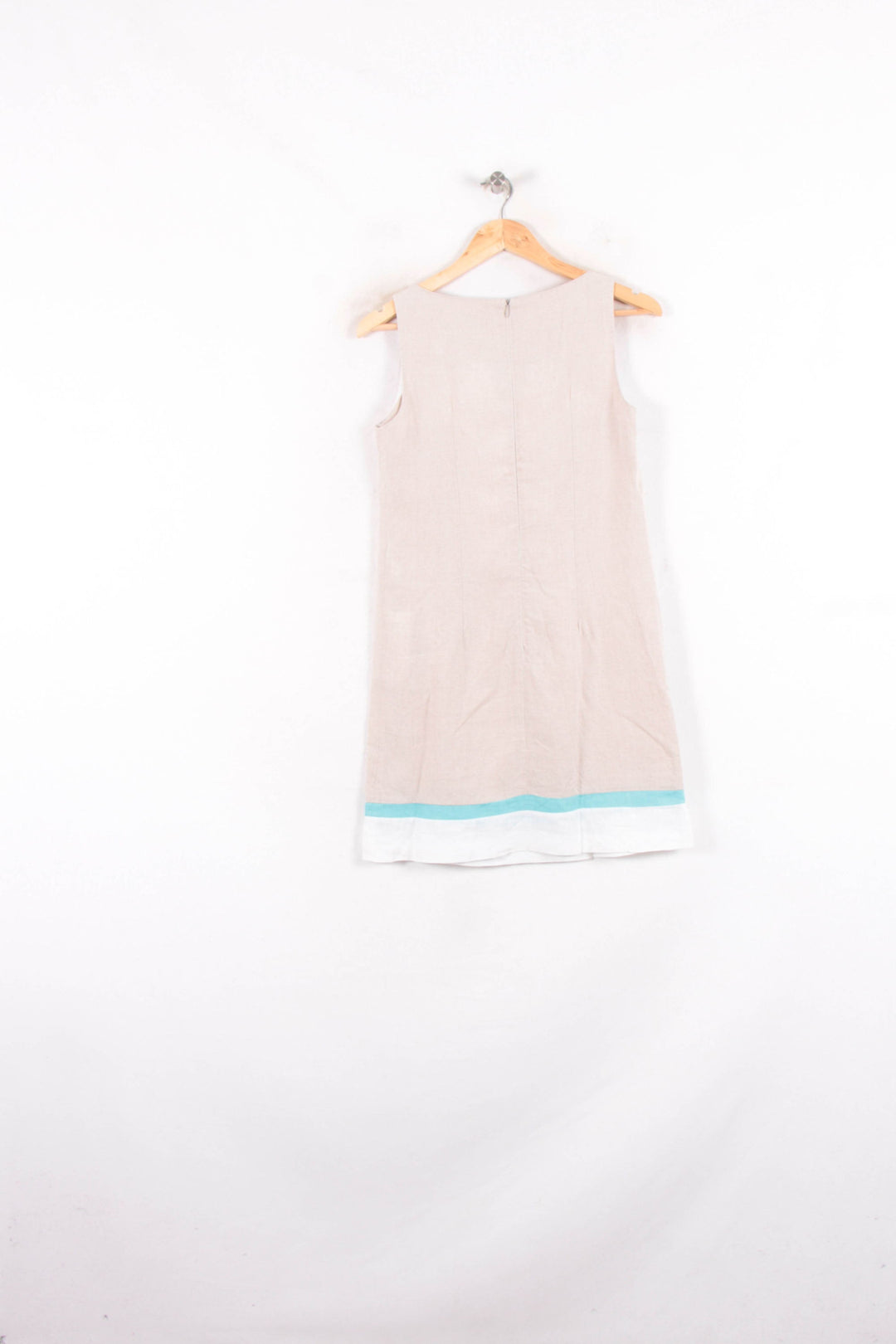 Robe Sans Manches Beige et Bleu - Taille S/36 de la marque Tara Jarmon | PARAD81793 - Vendu par Paradigme - Image 4