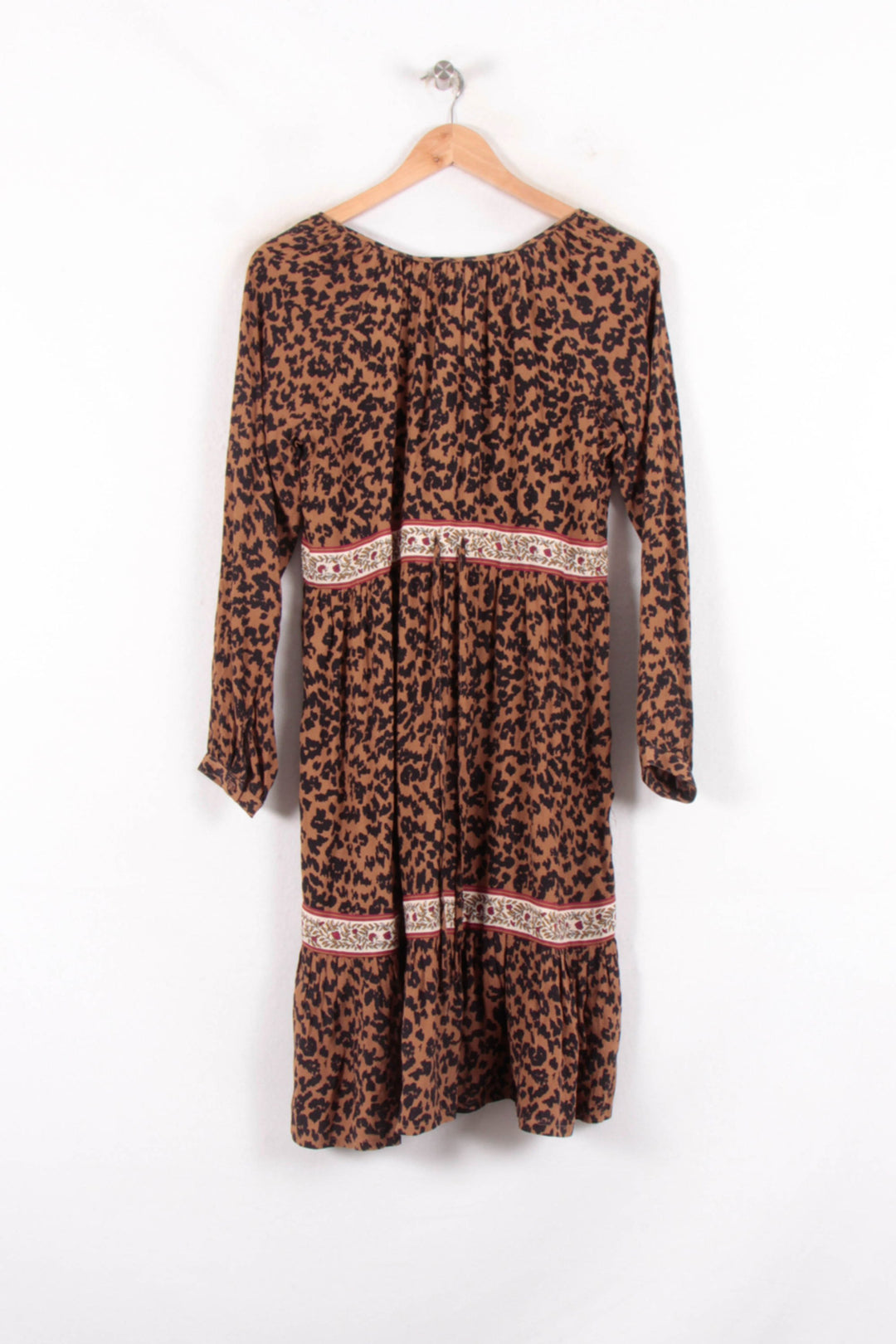 Robe Midi Marron et Noir - Taille S/36 de la marque Stella Forest | PARAD81798 - Vendu par Paradigme - Image 4