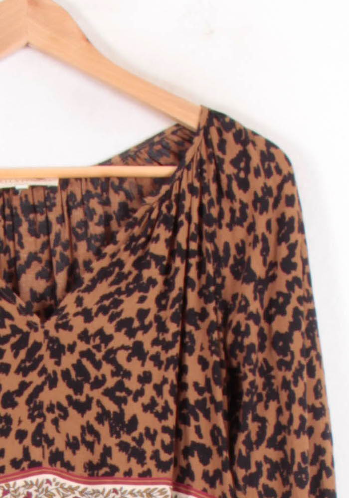 Robe Midi Marron et Noir - Taille S/36 de la marque Stella Forest | PARAD81798 - Vendu par Paradigme - Image 3