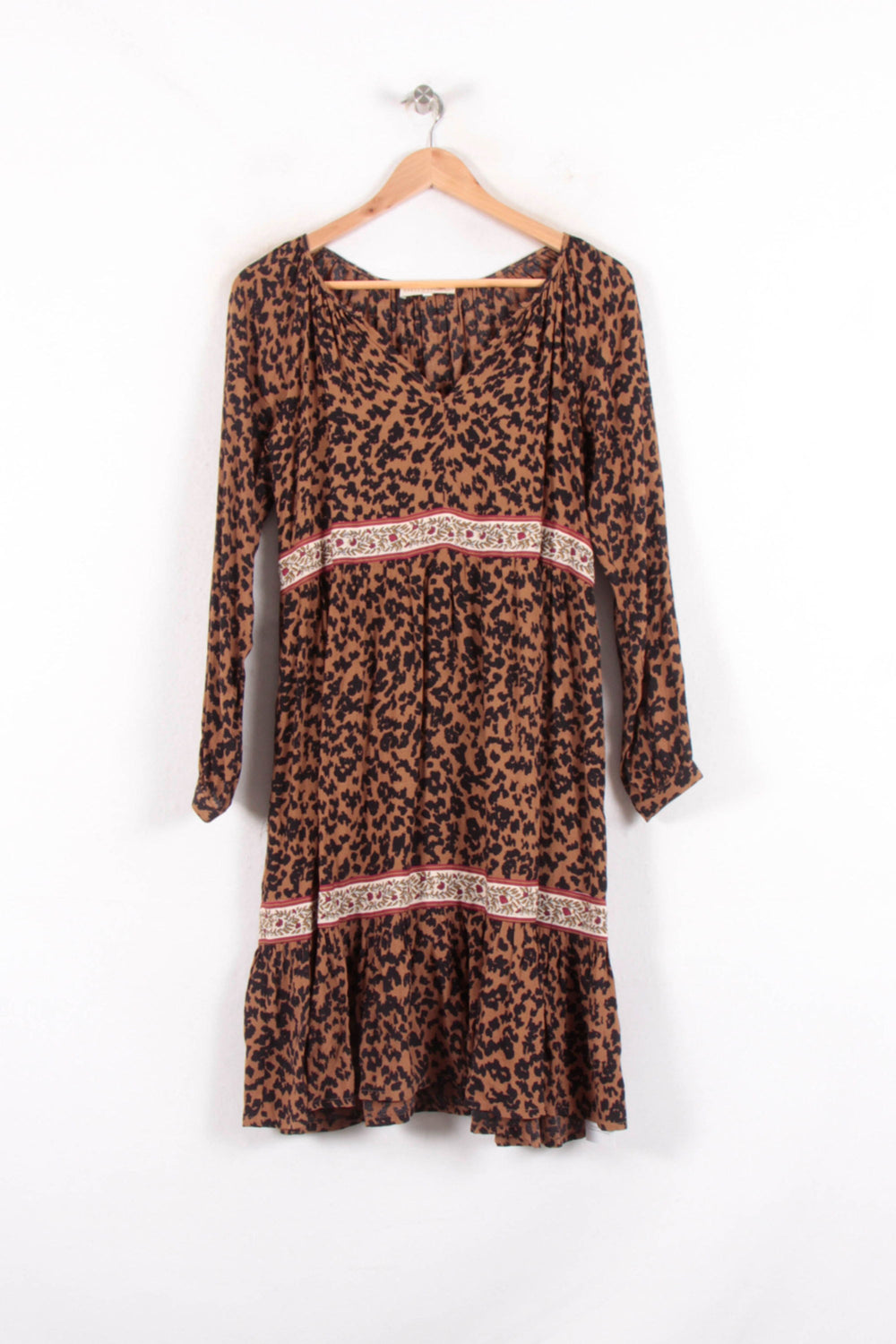 Robe Midi Marron et Noir - Taille S/36 de la marque Stella Forest | PARAD81798 - Vendu par Paradigme - Image 2