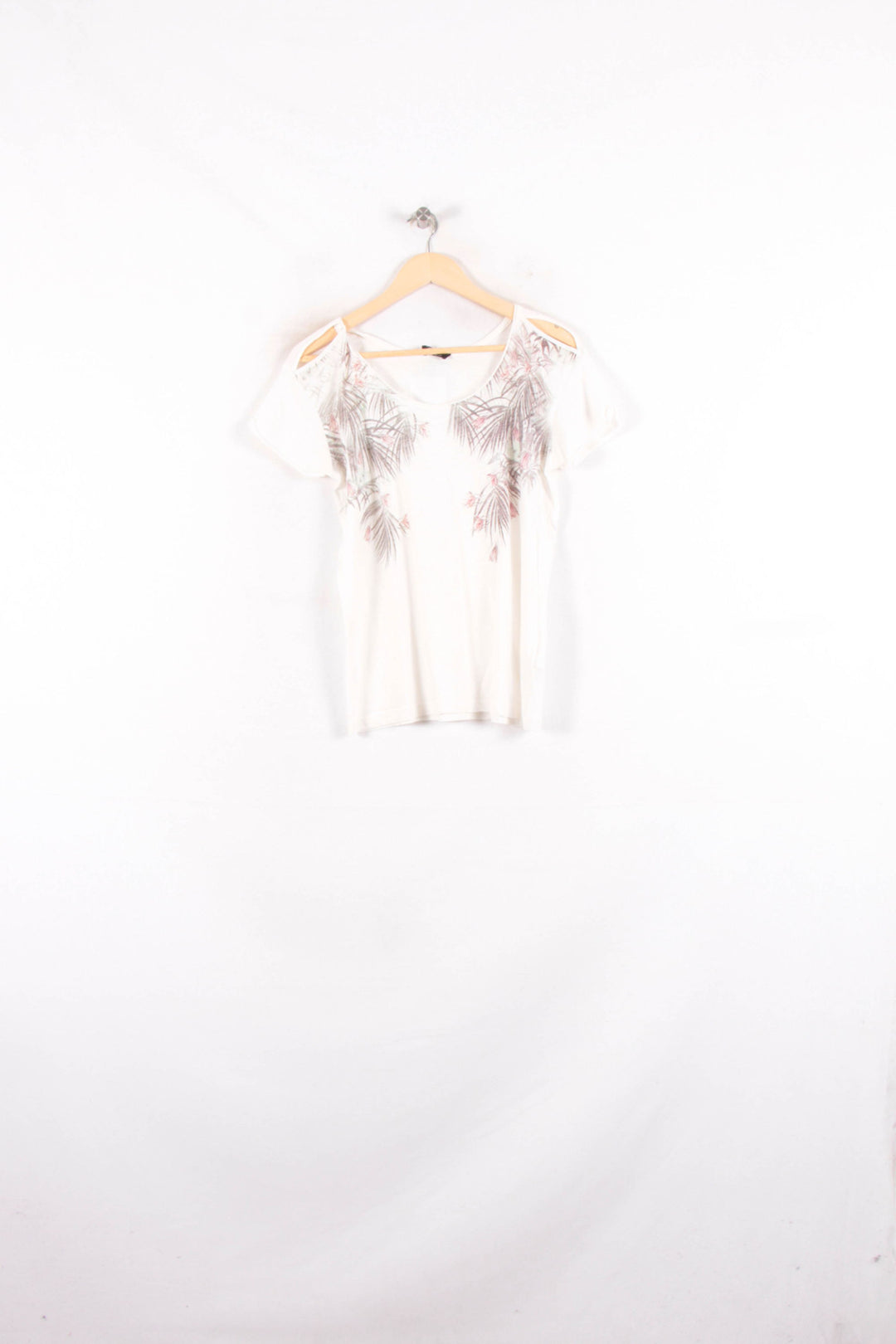 Tee-shirt Blanc et Beige - Taille S/36 de la marque One Step | PARAD81799 - Vendu par Paradigme - Image 2