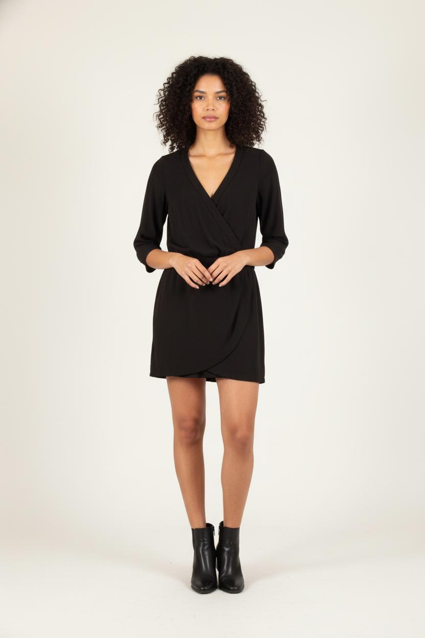 Robe Portefeuille Noire - Taille M/38 de la marque IKKS | PARAD81801 - Vendu par Paradigme - Image 1