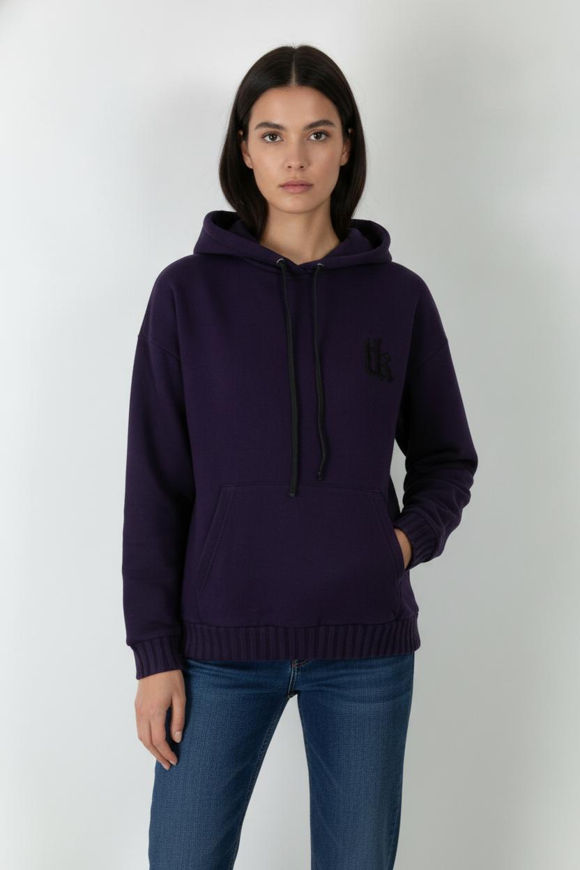 Sweat à Capuche Violet - Taille S/36 de la marque The Kooples - Sport | PARAD81814 - Vendu par Paradigme - Image 1