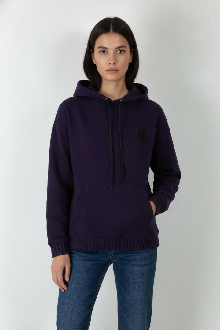 Sweat à Capuche Violet - Taille S/36 de la marque The Kooples - Sport | PARAD81814 - Vendu par Paradigme - Image 1