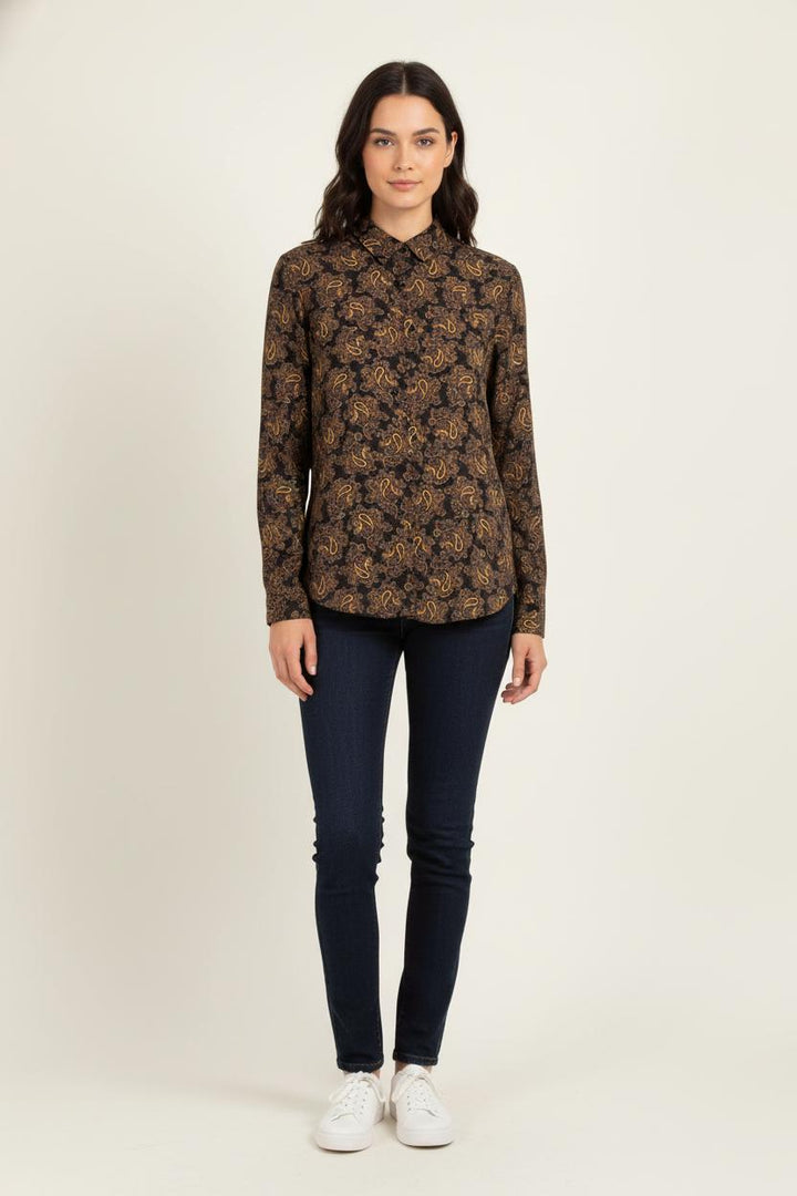 Chemise Marron et Jaune - Taille S/36 de la marque The Kooples | PARAD81820 - Vendu par Paradigme - Image 1