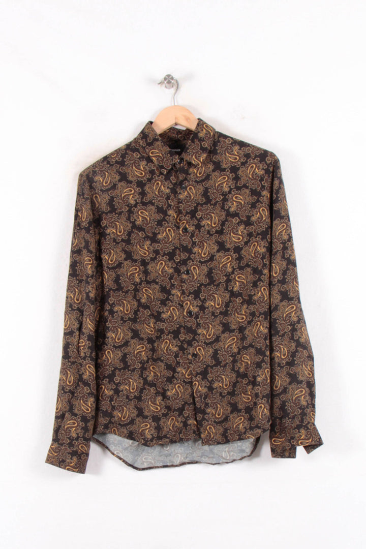 Chemise Marron et Jaune - Taille S/36 de la marque The Kooples | PARAD81820 - Vendu par Paradigme - Image 2