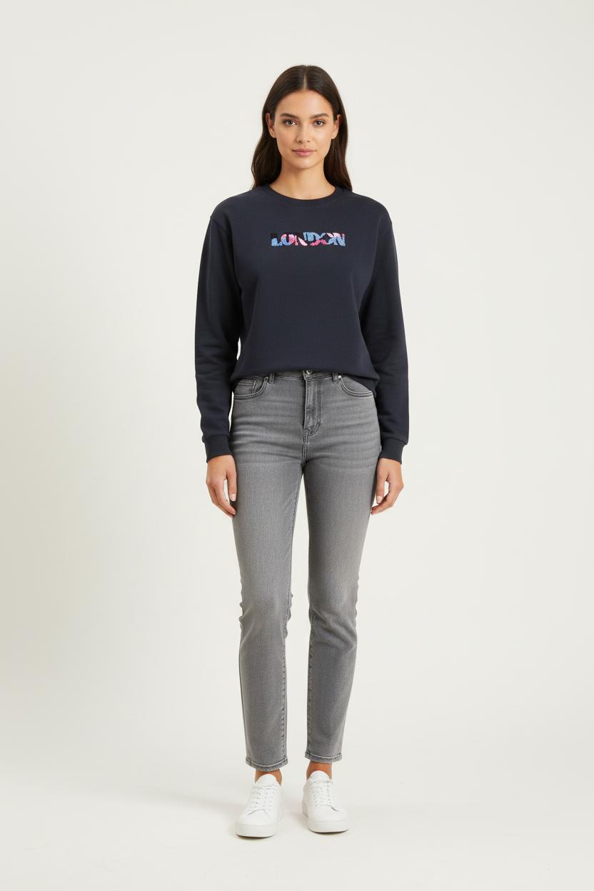 Sweatshirt Bleu - Taille M/38 de la marque La Fée Maraboutée | PARAD81824 - Vendu par Paradigme - Image 1