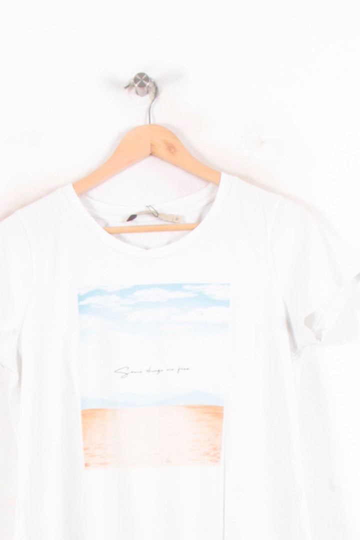 Tee-shirt Blanc - Taille M/38 de la marque La Fée Maraboutée | PARAD81828 - Vendu par Paradigme - Image 2