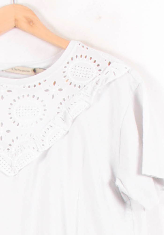 Blouse Blanche - Taille XS/34 de la marque La Fée Maraboutée | PARAD81829 - Vendu par Paradigme - Image 3