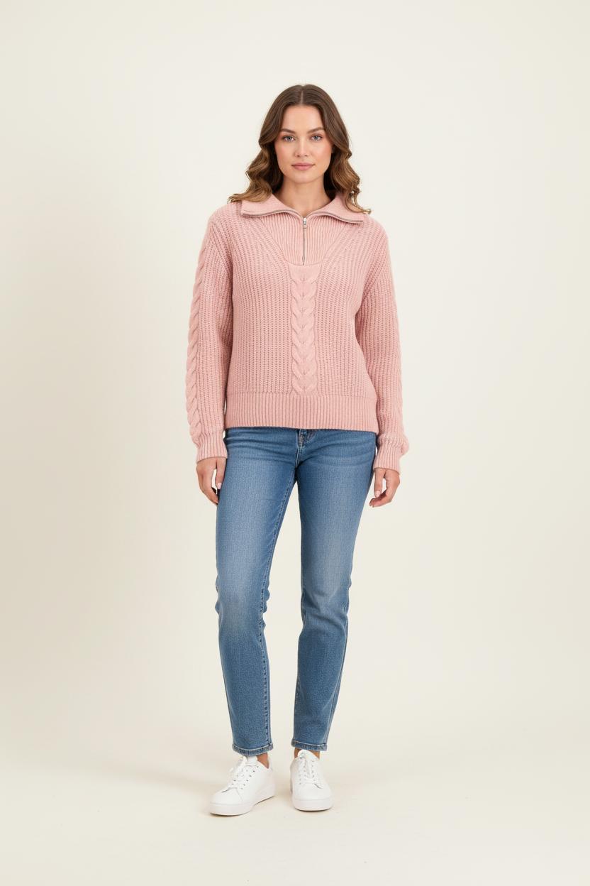 Pull Rose - Taille S/36 de la marque La Fée Maraboutée | PARAD81836 - Vendu par Paradigme - Image 1