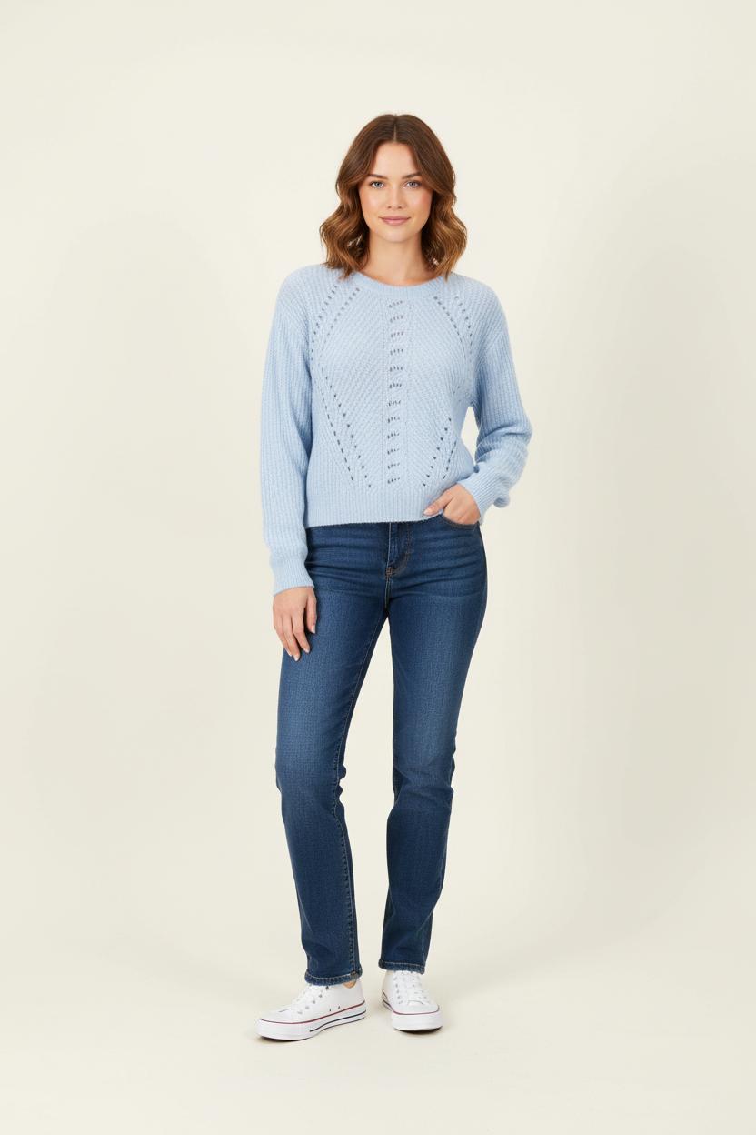 Pull Bleu - Taille M/38 de la marque La Fée Maraboutée | PARAD81840 - Vendu par Paradigme - Image 1