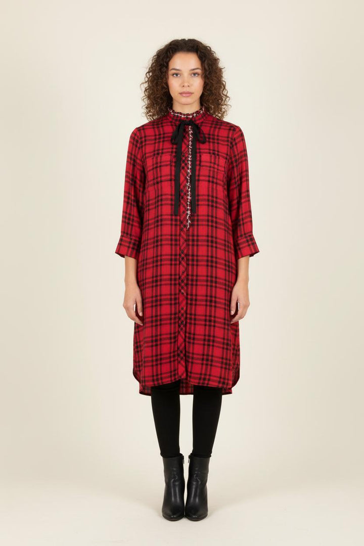 Robe Chemise Rouge et Noire - Taille M/38 de la marque Zadig&Voltaire | PARAD81844 - Vendu par Paradigme - Image 1
