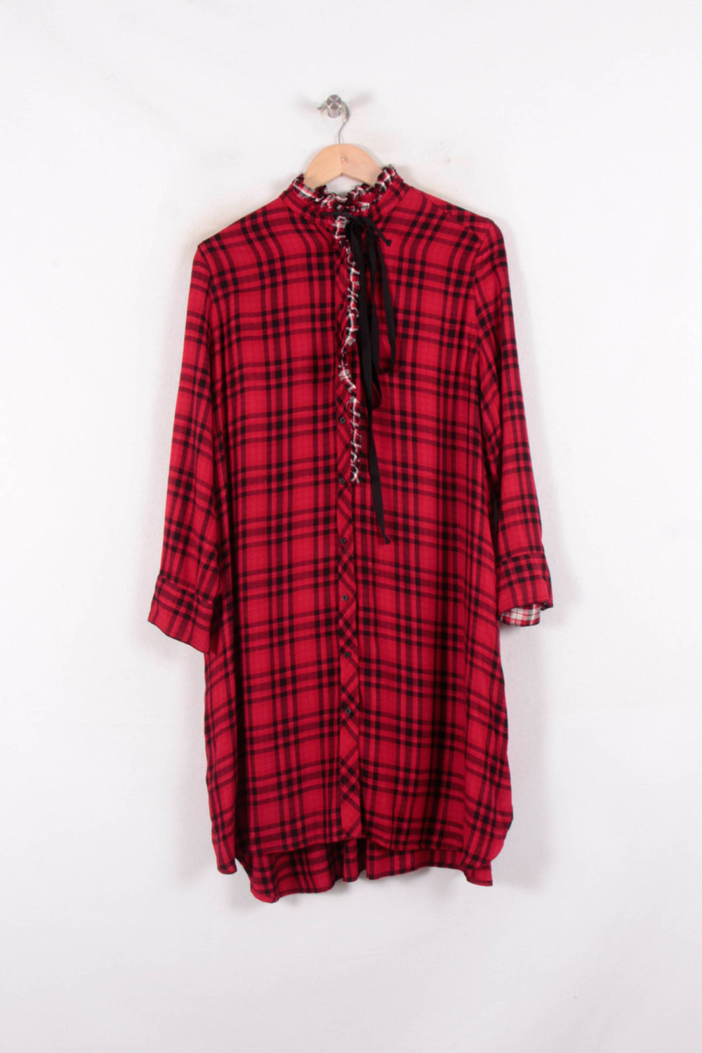 Robe Chemise Rouge et Noire - Taille M/38 de la marque Zadig&Voltaire | PARAD81844 - Vendu par Paradigme - Image 2