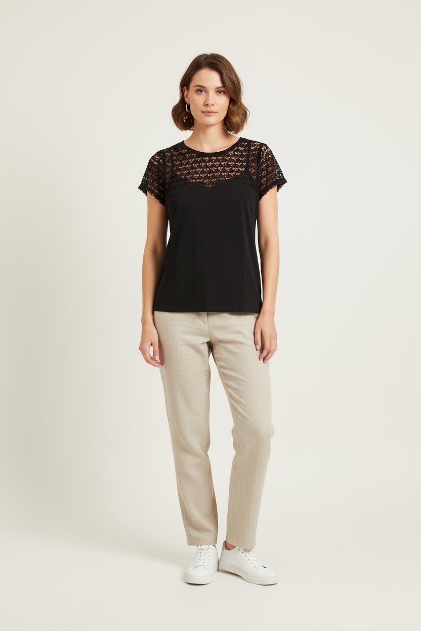 T-shirt Noir - Taille S/36 de la marque Claudie Pierlot | PARAD81857 - Vendu par Paradigme - Image 1
