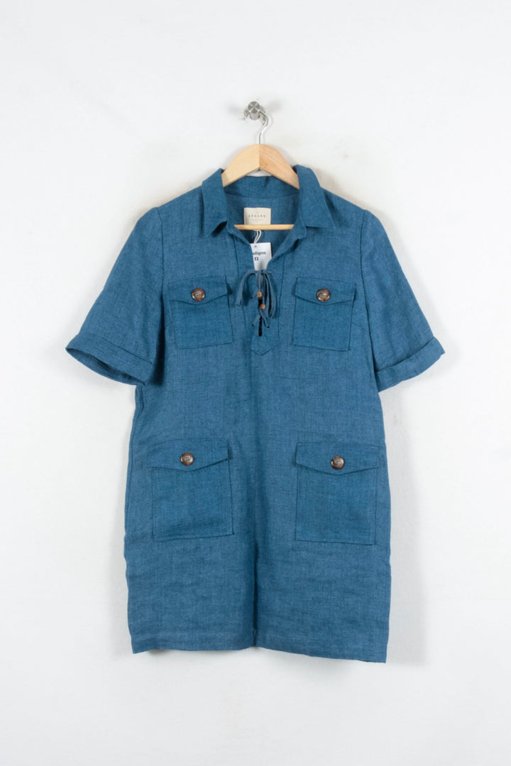 Robe Chemise Bleue - Taille M/38 de la marque Sézane | PARAD81872 - Vendu par Paradigme - Image 2