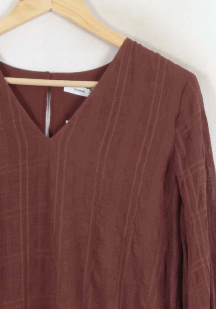 Robe Courte Bordeaux - Taille XS/34 de la marque Samsoe Samsoe | PARAD81886 - Vendu par Paradigme - Image 3